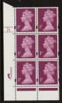 Y1667 (U69B) 1p crimson. Harrison/DLR  2B blue fluor. PVA. bluish  Cyld. 1  dot. phos 47 U/M (MNH)