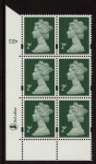 Y1668 (U85G) 2p TIII deep green. 2B DLR PVA cream Cyld. D2 phos D2  dot blue fluor U/M (MNH)