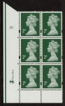 Y1668 (U85G) 2p TIII deep green. 2B DLR PVA cream Cyld. D2 phos D2 dot blue fluor U/M (MNH)