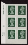 U2921  2p 2B deep green M16L  cyld. D2  grid position R4  C1  DLR  U/M (MNH)