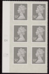 U2911  50p Grey 2B  'MAIL' cyld. D1 D1  grid position R1  C3  DLR  U/M (MNH)