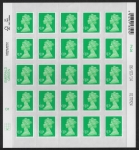 U2939 £1.28 emerald 2B  M14L  DLR complete sheet of 25 U/M (MNH)