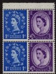 SB35 Crowns 2x1d. 2x 3d,  wmk.sideways left. perf AP   good perfs.U/M (MNH)