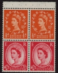 SB13a Crowns 2x½d. 2x 2½d,  wmk.sideways right. perf AP   good perfs.U/M (MNH)