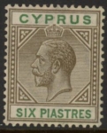 1923 Cyprus SG.96 6pi sepia & green  U/M (MNH)