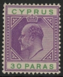 1904 Cyprus SG.63 30pa purple & green M/M