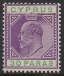 1903 Cyprus SG.51  30pa  violet & green M/M