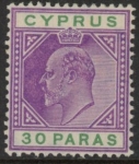 1910 Cyprus SG.63a 30pa  violet & green. M/M
