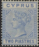 1883 Cyprus SG.19 2pi blue. M/M