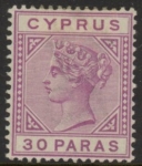 1882 Cyprus SG.32 30pa Die II pale mauve. M/M