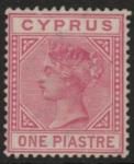 1883 Cyprus SG.18 1pi rose. U/M (MNH)