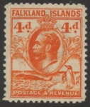 1937 Falkland Islands - SG.120a  4d orange (line perf)  M/M