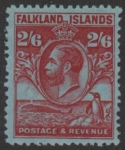 1929 Falkland Islands SG.123  2/6d carmine/blue U/M (MNH)
