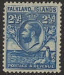 1929 Falkland Islands.  SG.119 2½d blue. U/M (MNH)