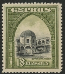1934 Cyprus KGV SG.142 18pi  black & olive green.  M/M