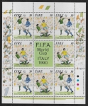 1990 Ireland SG.770a  World Cup Football Italy. sheetlet U/M (MNH) 1990 Ireland SG.770a  World Cup Football Italy. sheetlet U/M (MNH)