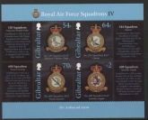 2015 Gibraltar - RAF Squadrons IV  mini sheet. U/M (MNH)