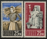 1963 Cyprus MS.227-8  Freedom From Hunger set 3 values. U/M (MNH)