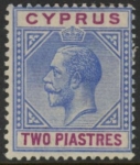1913 Cyprus KGV SG.78   2pi blue & purple.  M/M