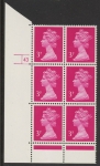 U110 (-)  Harrison 3p bright magenta type 1 phos.(FCP)   perf RE  Cyld. 43 no dot  U/M (MNH)
