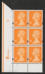 Y1675 (U177)  9p yellow orange  2B DLR Cyl. D1 no dot  blue fluor perf RE PVA bluish. U/M (MNH)