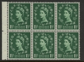 SB59 Tudor Crown 6x1½d. cyld. G3 no dot.  wmk. upright perf E. (good perfs).U/M (MNH)