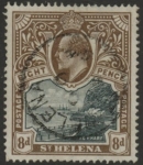 1903 St Helena  KEVII SG.58  8d black & brown. fine used.