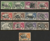 1953 St Helena. SG.153-65 set 13 values fine used.