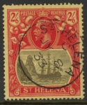 1927 St.Helena SG.109 KGV 2/6d grey & red/yellow (wmk. script). very fine used.