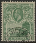 1922 St.Helena SG.89 KGV 1d green (wmk script) very fine used.
