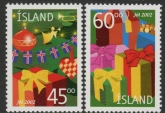 2002 Iceland SG.1034-5 Christmas Set of 2 values U/M (MNH)