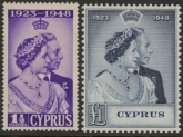 Cyprus - 1948 Royal Silver Wedding SG.166-7 mounted mint