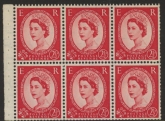 SB80 Tudor Crown 6x2½d,  wmk. upright perf  I (trimmed perfs). U/M (MNH)