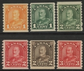 1930-1 Canada SG.304-9 Coil Stamps Set of 6 values U/M (MNH)