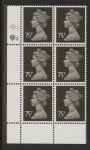 X1024 (UG134)  Questa 75p black Type II Perf 15x14 Cyl. Q2 Q2   U/M (MNH)