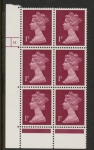 U63 (x925)  Harrison 1p crimson FCP PVAD. cyld 12 dot . U/M (MNH)