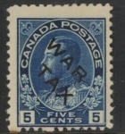 1915 Canada  SG.225  5c blue  War Tax overprint. U/M (MNH)
