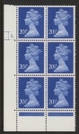 U278 (x961)  Harrison 20½p ultramarine . FCP/PVAD. cyld 1dot .U/M (MNH)
