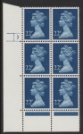 U279 (x962)  Harrison 22p blue . FCP/PVAD. cyld 3 no dot .U/M (MNH)
