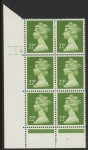 U280 (x963)  Harrison 22p yellow-green . ACP/PVAD. cyld. 6 no dot .U/M (MNH)