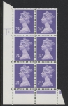 U285 (x967)  Harrison 24p violet. ACP/PVAD. cyld. 1 dot .U/M (MNH)