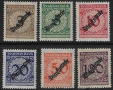 1923 Germany SG.0358-363 'OFFICIALS'. set 6 values U/M (MNH)