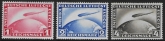 1928-31 Germany SG.443-445. 'AIR' Graf Zeppelin. set  3 values U/M (MNH)