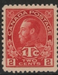 1916  Canada  SG.233  2c+1c scarlet  (die I) U/M (MNH)