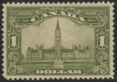 1929 Canada SG.285 $1 olive-green mounted mint