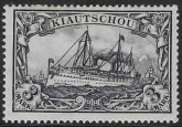 German Post Offices in Kiaochow SG.22 3 dollar violet-black. no watermark.  M/M
