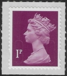 U3055  1p 2b deep crimson (no date no source code) DLR sheet stamp. U/M (MNH)