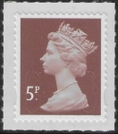 U3057  5p 2b dull red-brown (no date no source code) DLR sheet stamp. U/M (MNH)