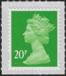 U3059  20p 2b bright green (no date no source code) DLR sheet stamp.U/M (MNH)