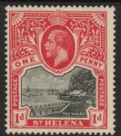 1912 St.Helena SG.73 1d back & carmine red mounted mint